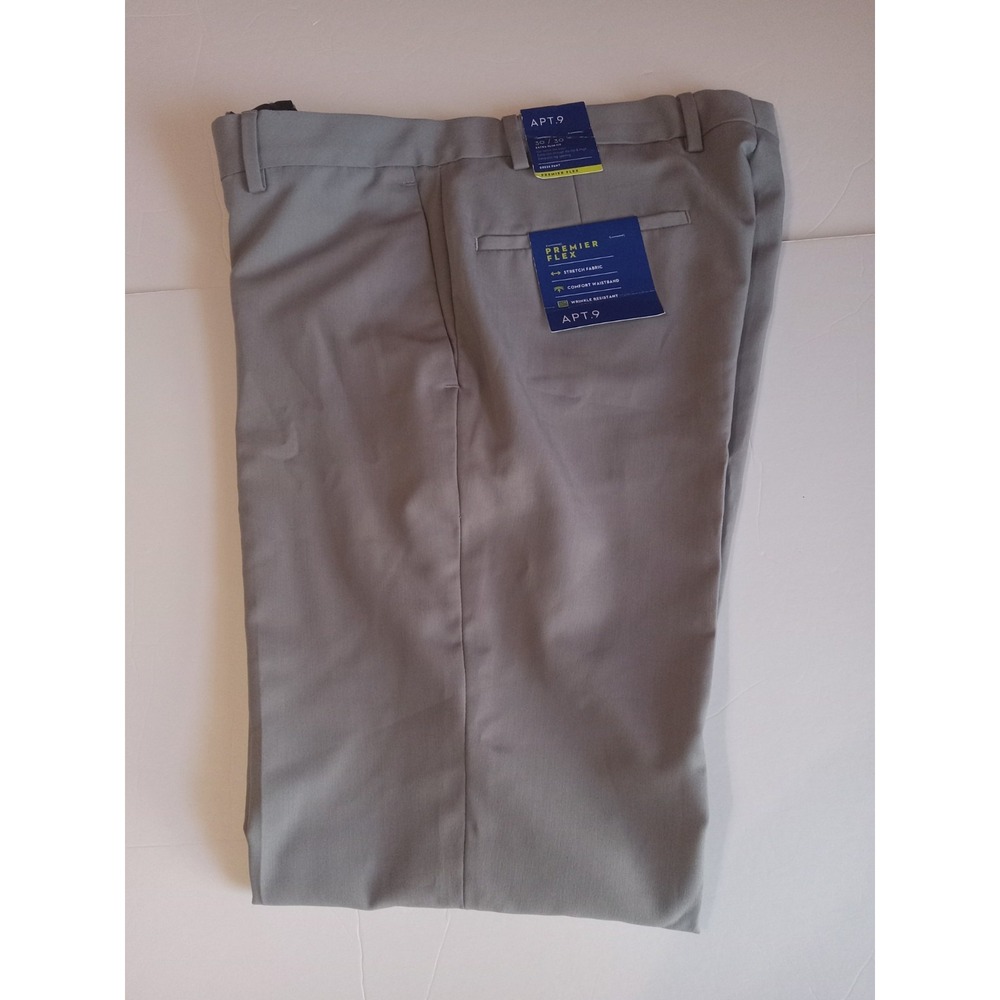 Apt.9‎ Premier Flex Dress Pants Light Gray Extra Slim Fit 32x30